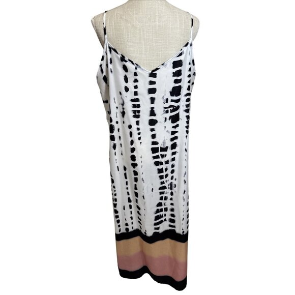 Lulla Collection White Black Peach Pink Spaghetti Strap Maxi Cami Dress XL - Picture 3 of 9